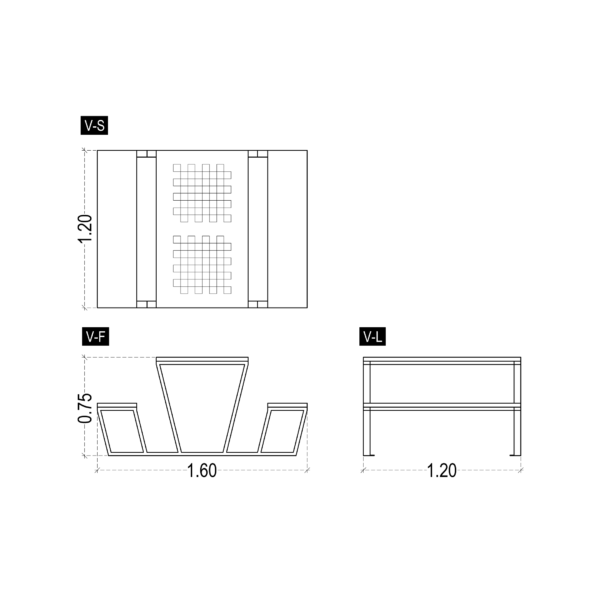 Mesa Alfil Doble Arteconcreto