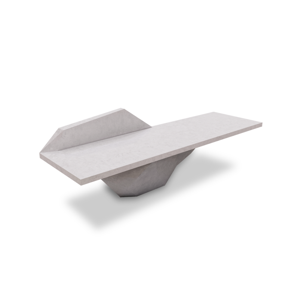 Banca Iceberg con Espaldar y Base Escultórica