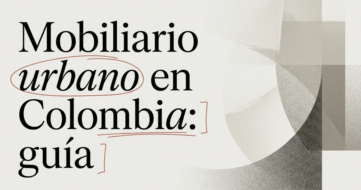 Mobiliario urbano en Colombia: guía de tipos