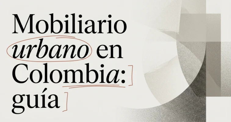 Mobiliario urbano en Colombia: guía de tipos